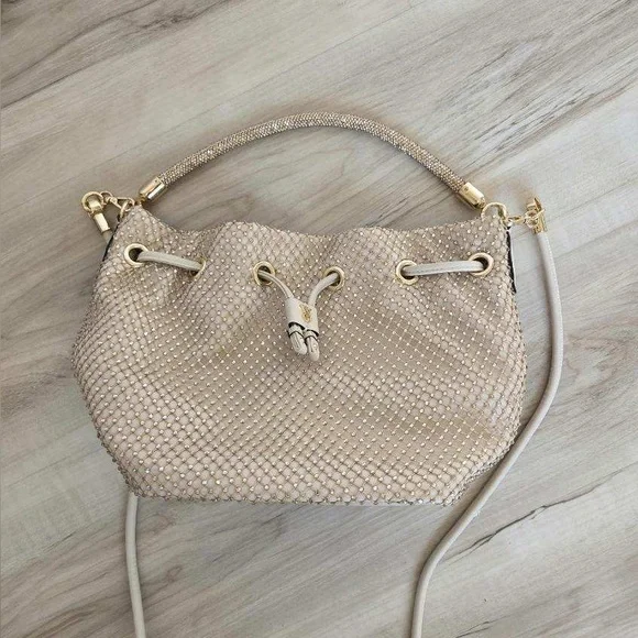 Victoria’s Secret Limited Edition Gold Mesh Rhinestone Bucket Crossbody - NWOT - Picture 7 of 9